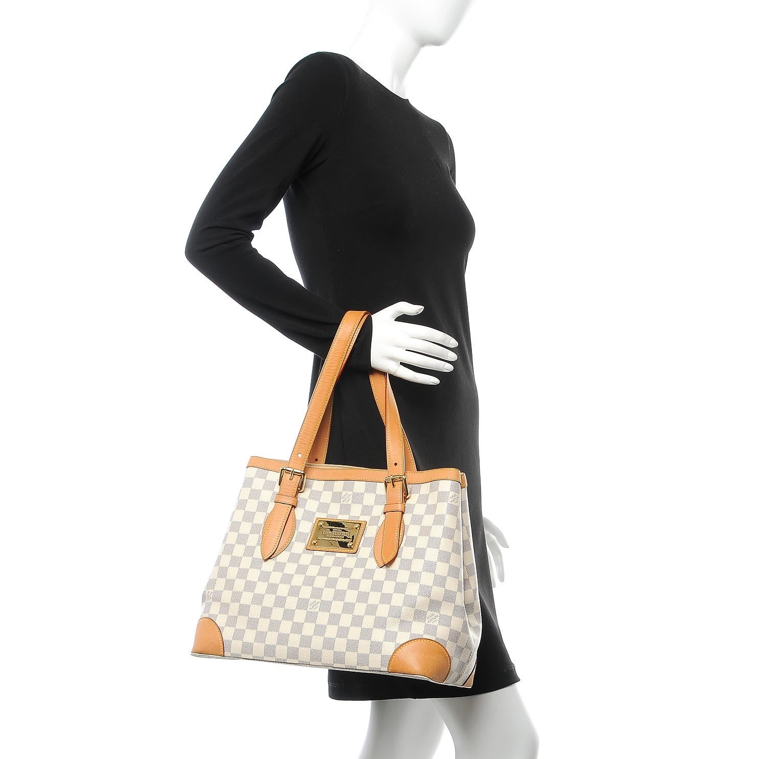 Louis Vuitton Damier Azur Hampstead MM 2 of 14