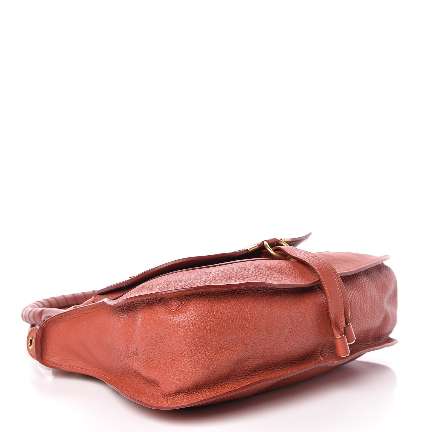 Calfskin Medium Marcie Satchel Red Bush