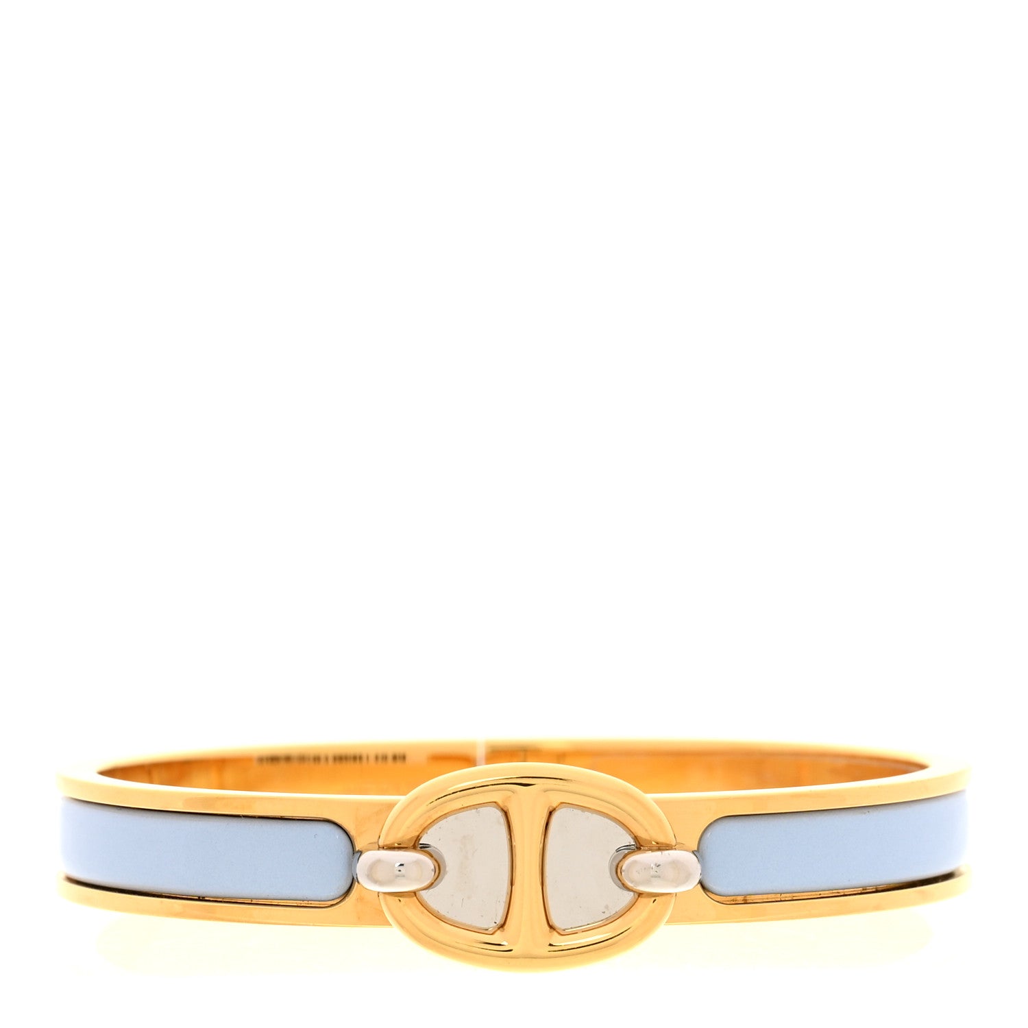 Hermes Enamel Mini Clic Chaine d'Ancre Bracelet PM Bleu Ciel 1 of 4
