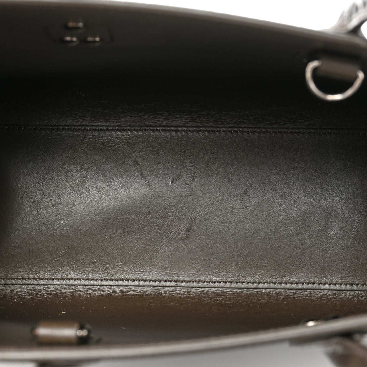 Calfskin Crocodile Embossed Baby Sac De Jour Dark Brown