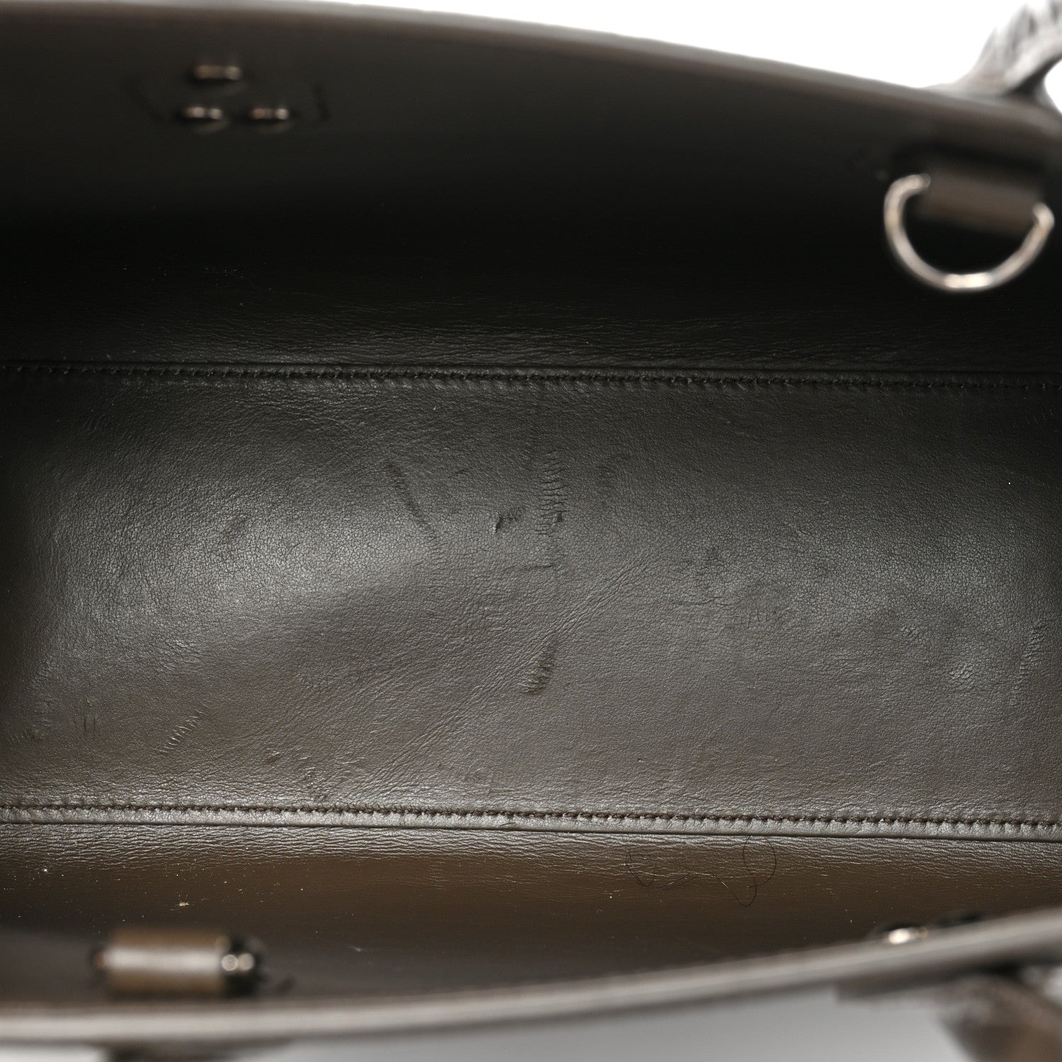Saint Laurent Calfskin Crocodile Embossed Baby Sac De Jour Dark Brown 5 of 13