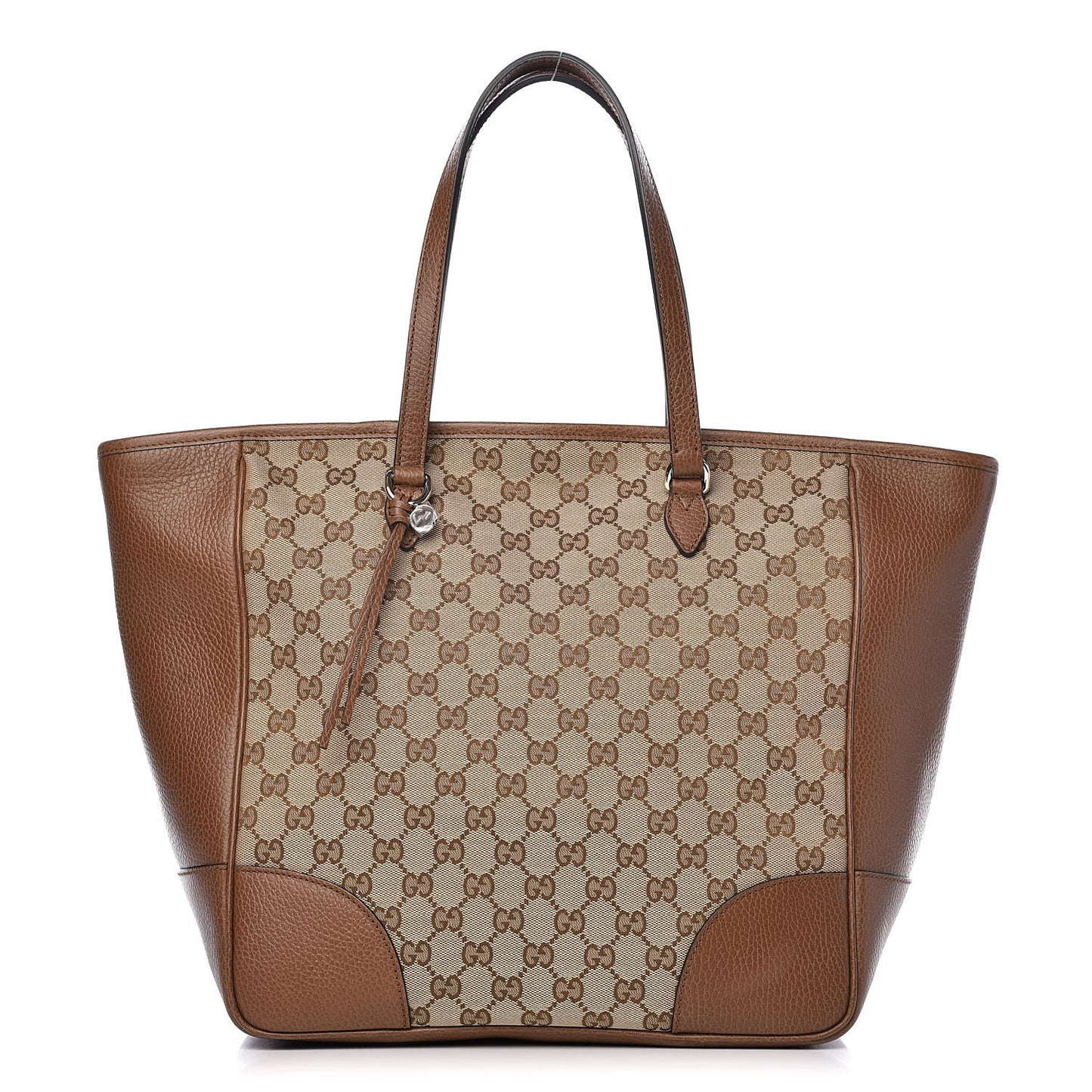 Monogram Medium Bree Zippered Tote Beige Tabacco