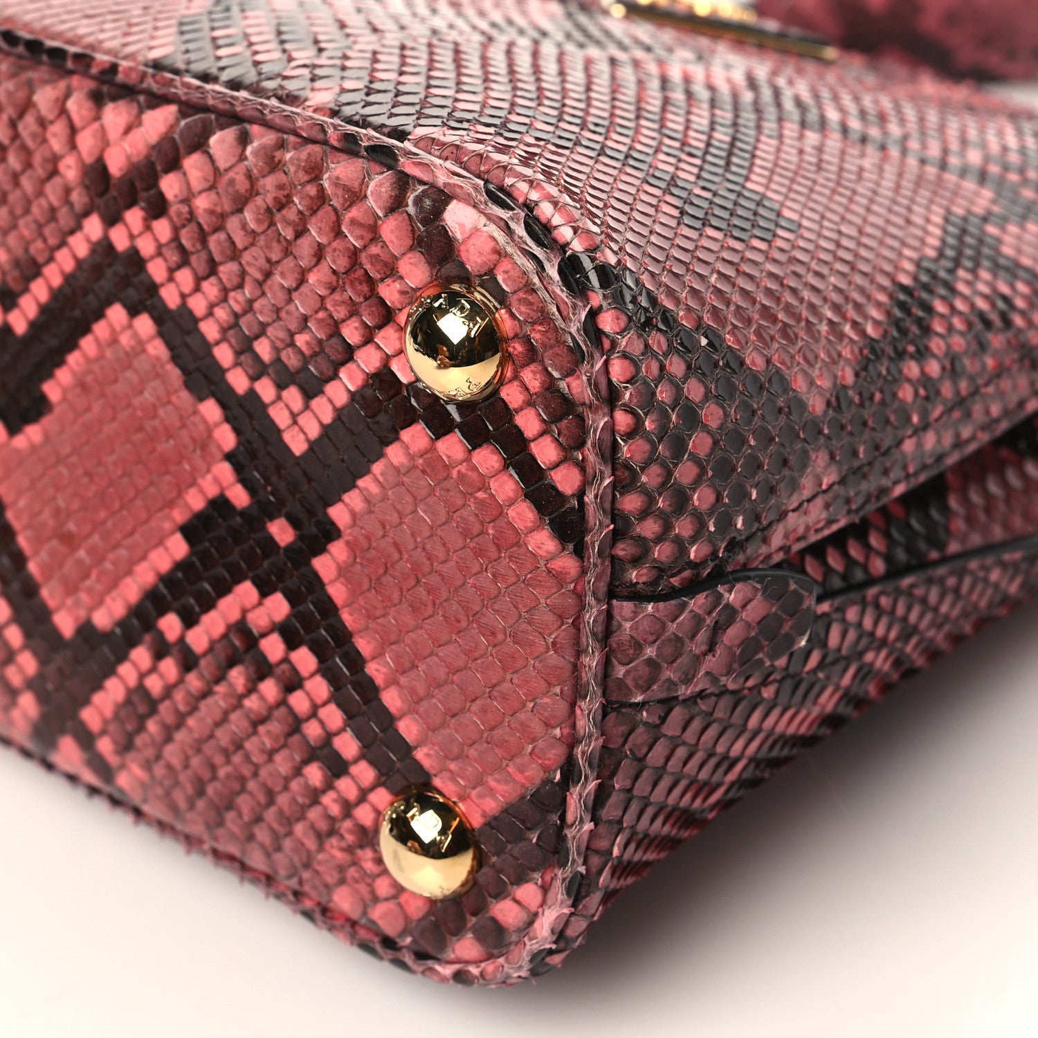 Prada Snakeskin Micro Matinee Tote Burgundy 8 of 8