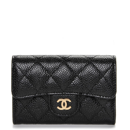 Chanel Caviar Quilted Flap Card Holder Black 1 of 7
