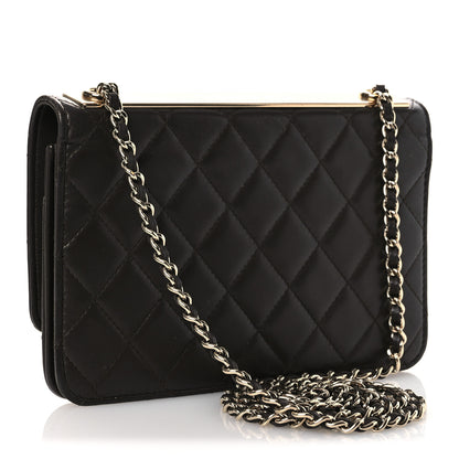 Chanel Lambskin Quilted Trendy CC Wallet On Chain WOC Dark Brown 3 of 14