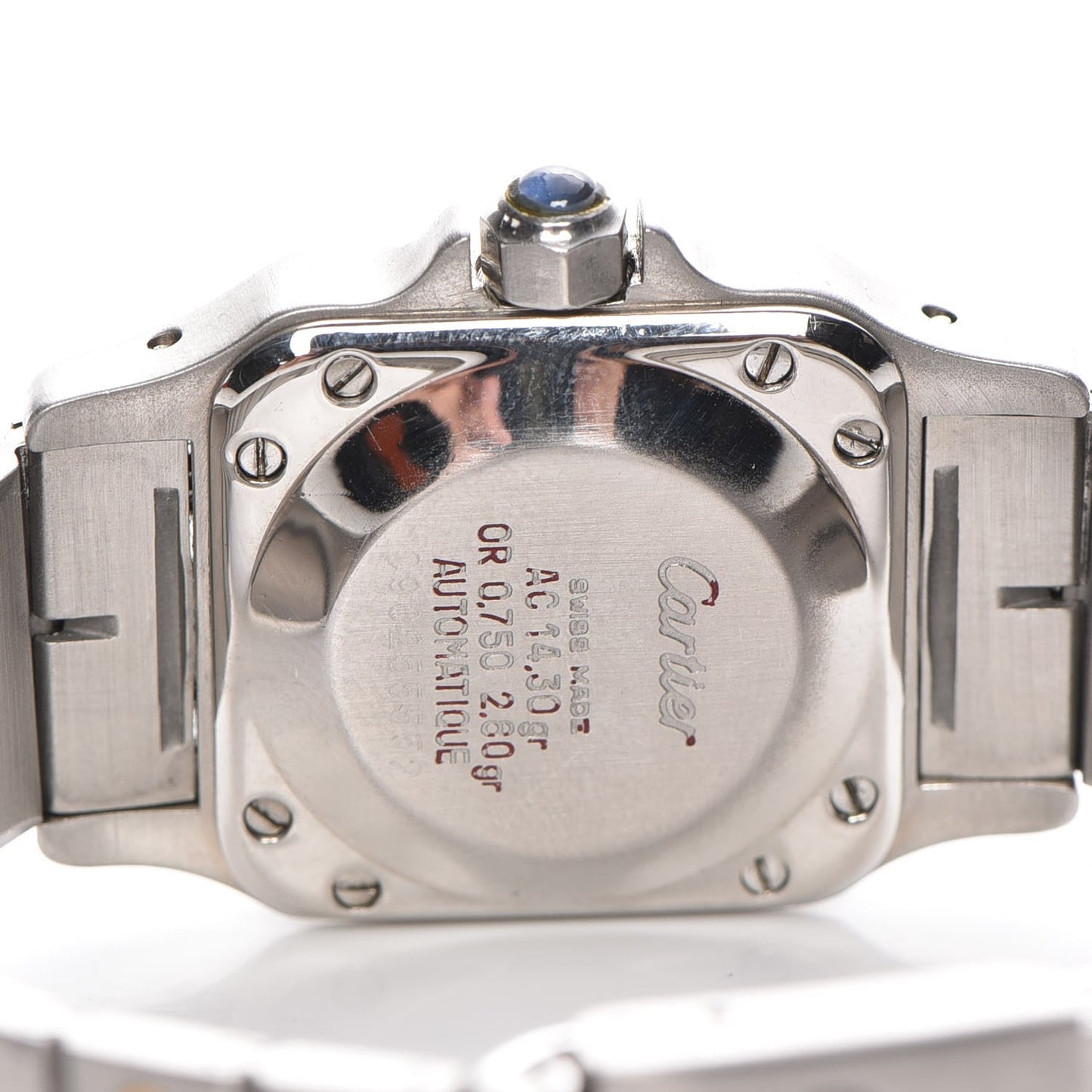 Stainless Steel 18K Yellow Gold 24mm Santos De Cartier Galbee Quartz Watch