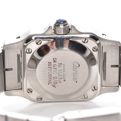 Cartier Stainless Steel 18K Yellow Gold 24mm Santos De Cartier Galbee Quartz Watch 6 of 13