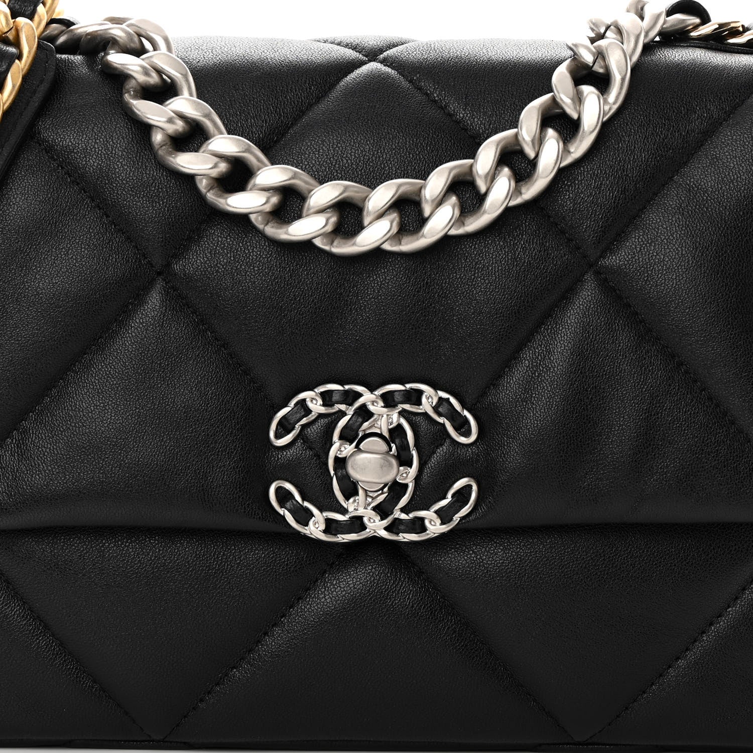 Chanel Lambskin Quilted Medium Chanel 19 Flap Black 8 of 12