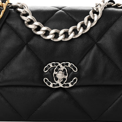 Chanel Lambskin Quilted Medium Chanel 19 Flap Black 8 of 12
