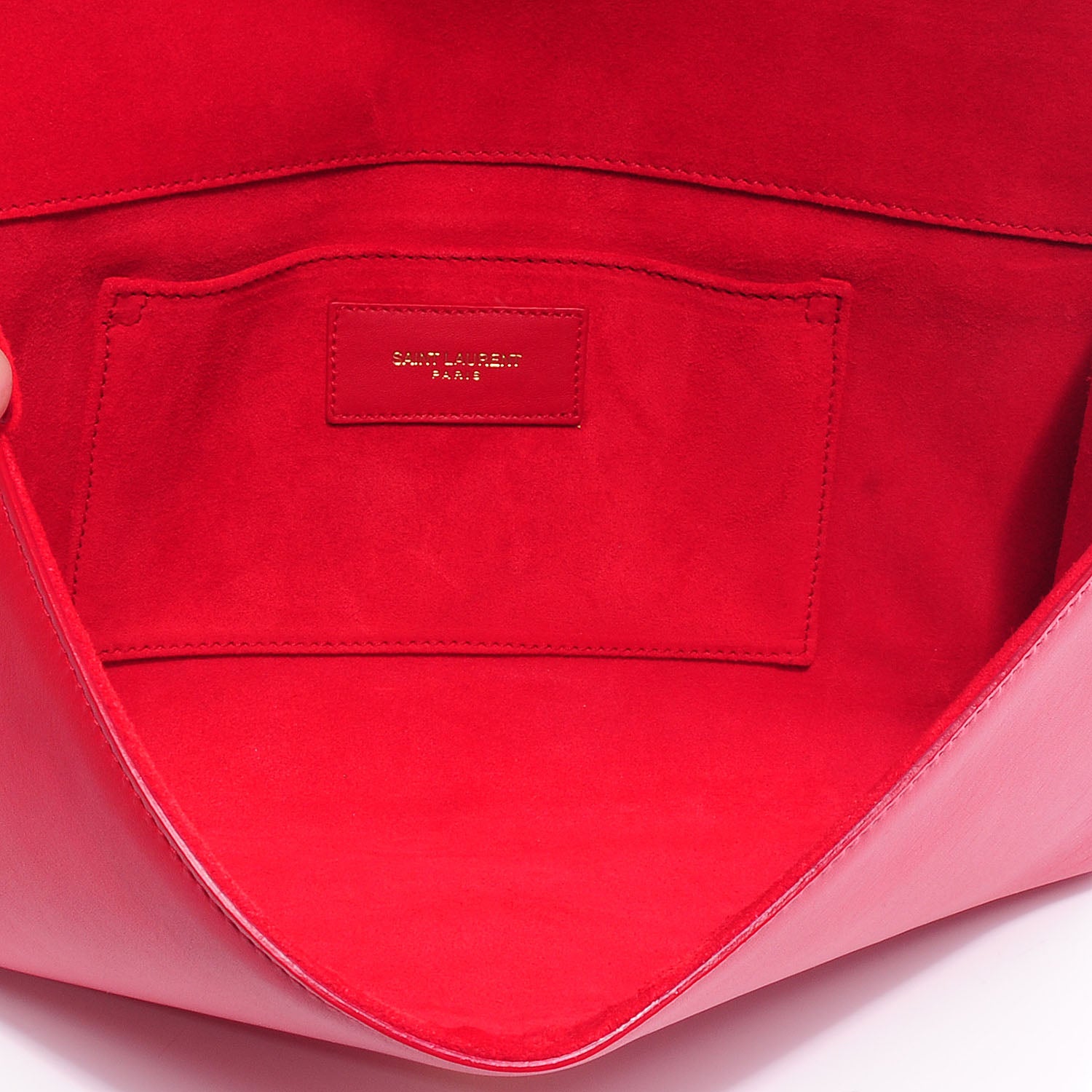 Saint Laurent Leather Classic Y Clutch Rouge Orient 6 of 8