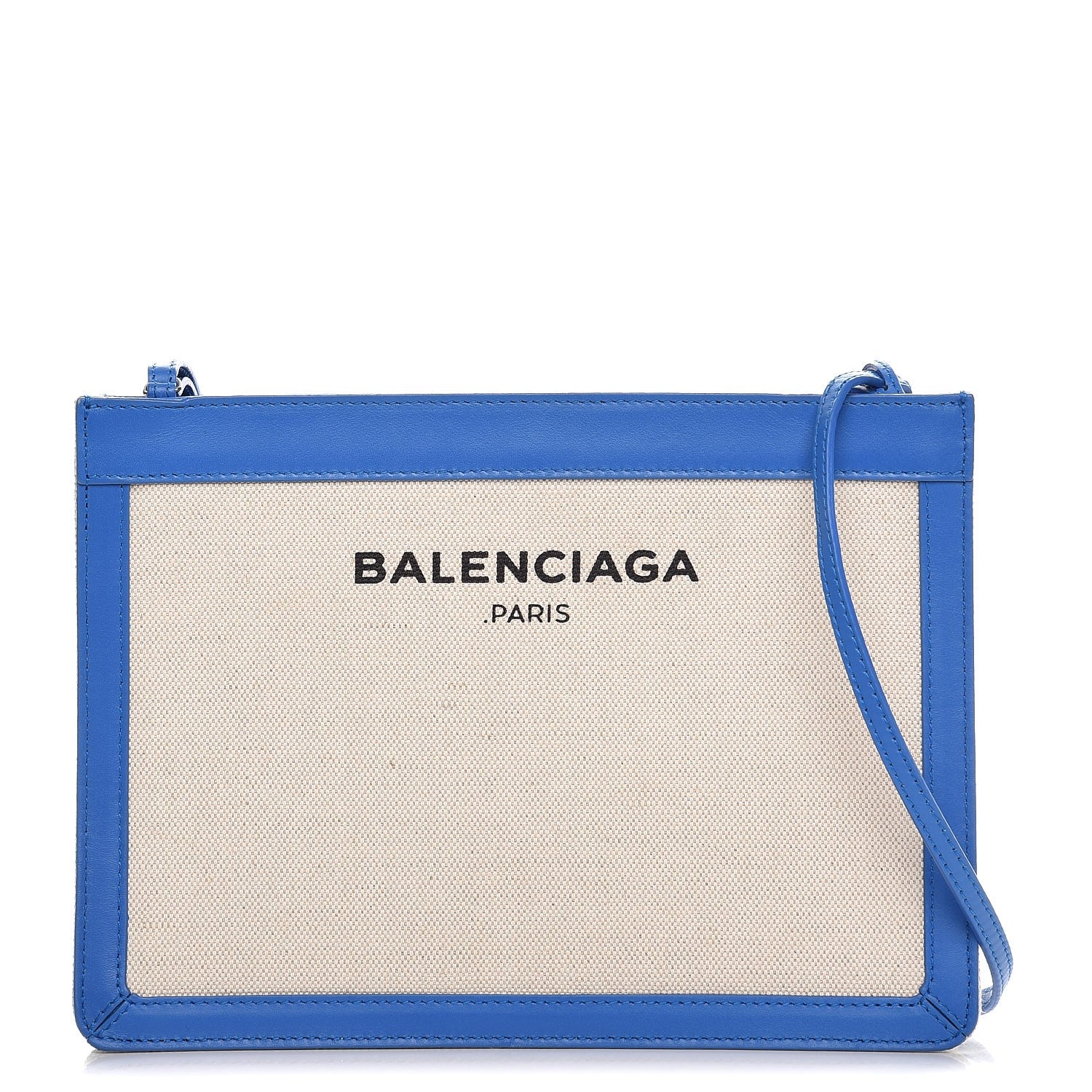 Balenciaga Cotton Canvas Pochette Crossbody Bag Bleu Pacifique 1 of 7