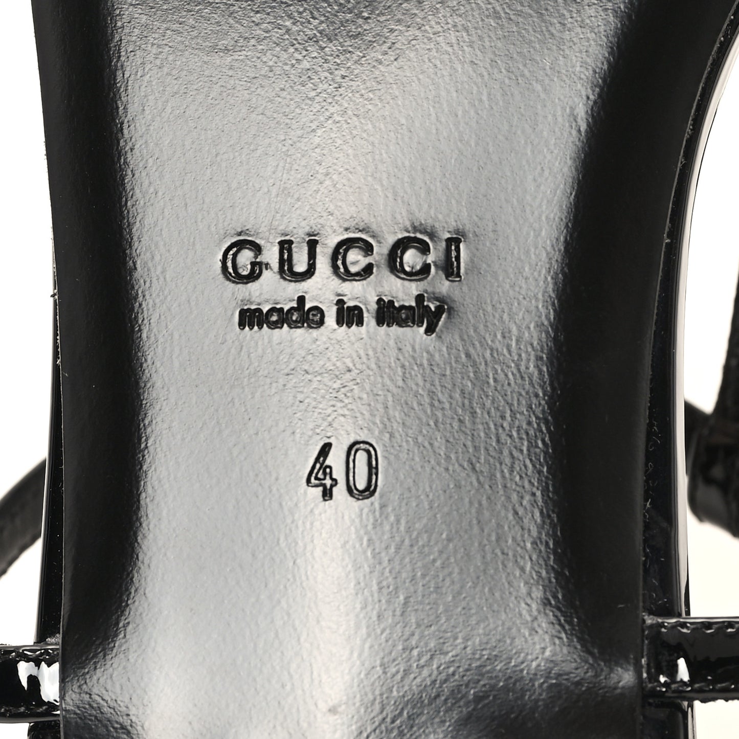 Patent Signoria Thong Sandals 40 Black