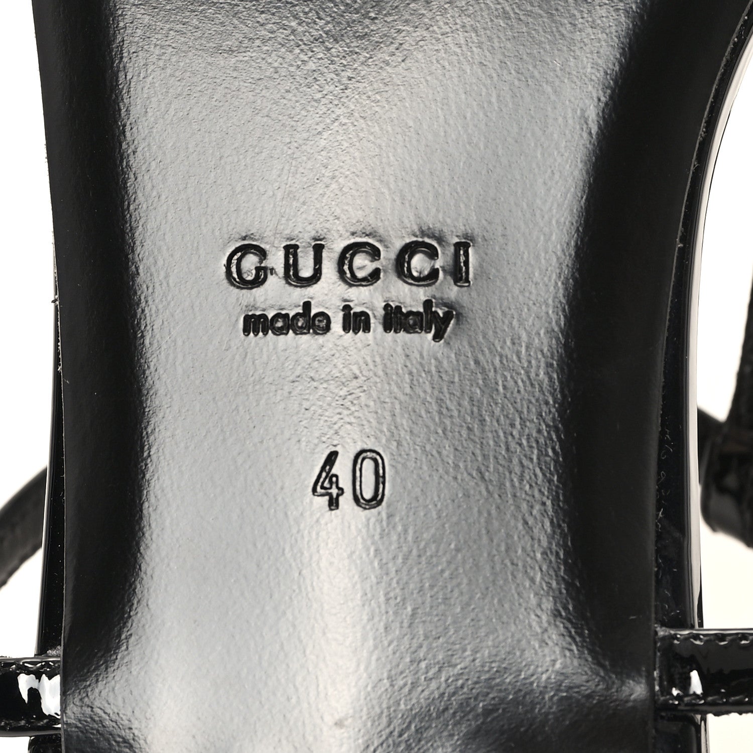 Gucci Patent Signoria Thong Sandals 40 Black 8 of 9