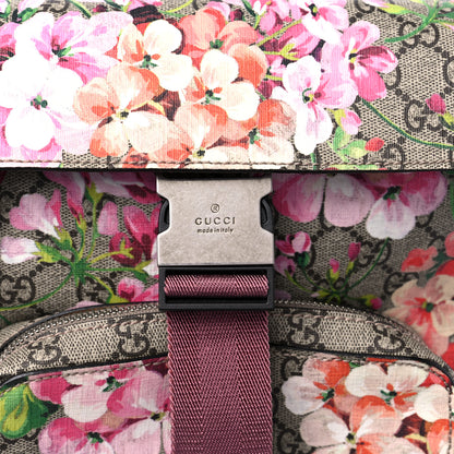 Gucci GG Supreme Monogram Blooms Small Single Buckle Backpack Beige Multicolor Dry Rose 10 of 10