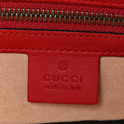 Gucci Calfskin GucciGhost Print Medium Documents Holder Hibiscus Red 7 of 9