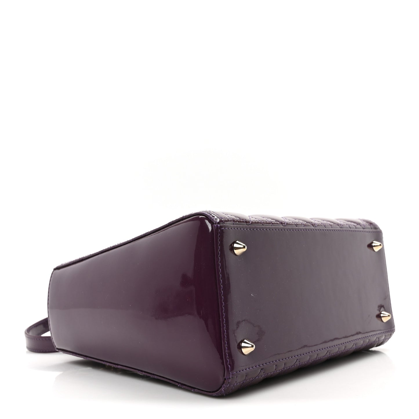 Patent Cannage Medium Lady Dior Purple