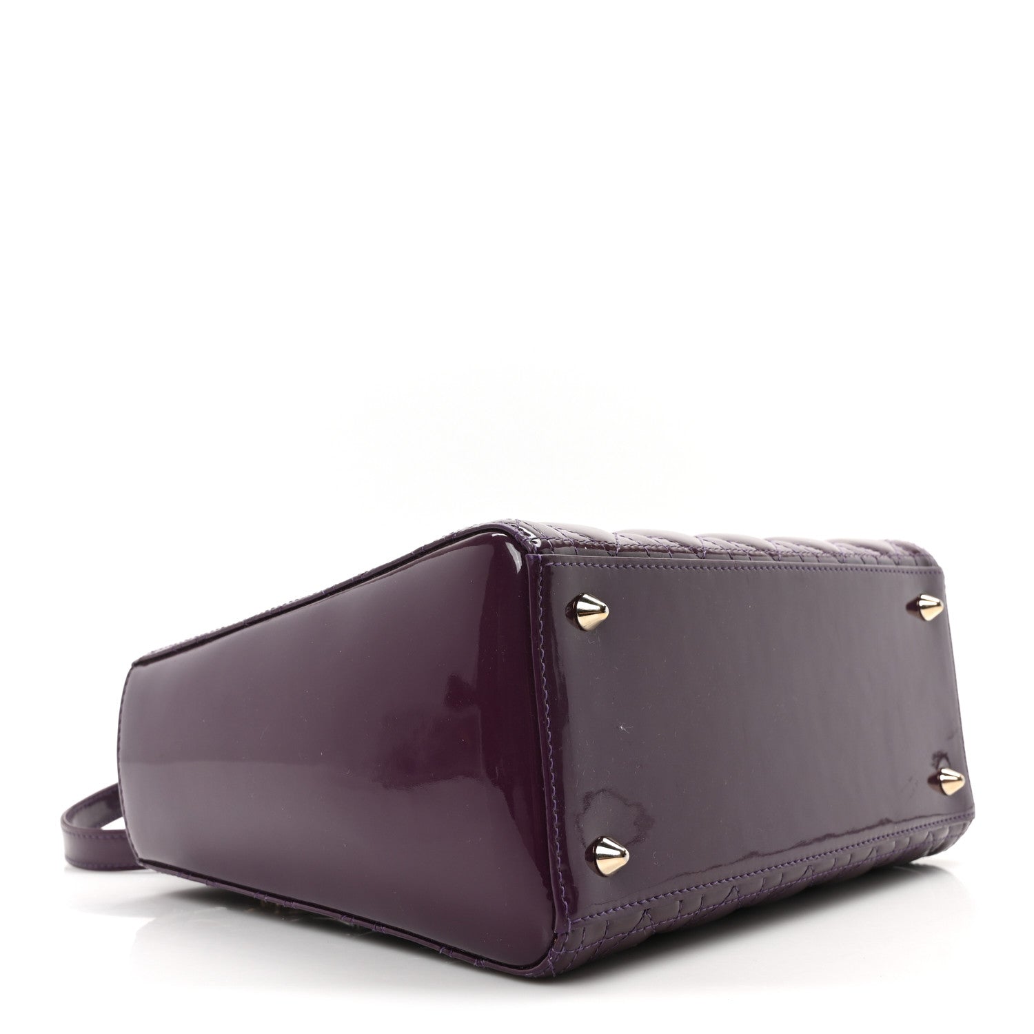 Christian Dior Patent Cannage Medium Lady Dior Purple 4 of 10