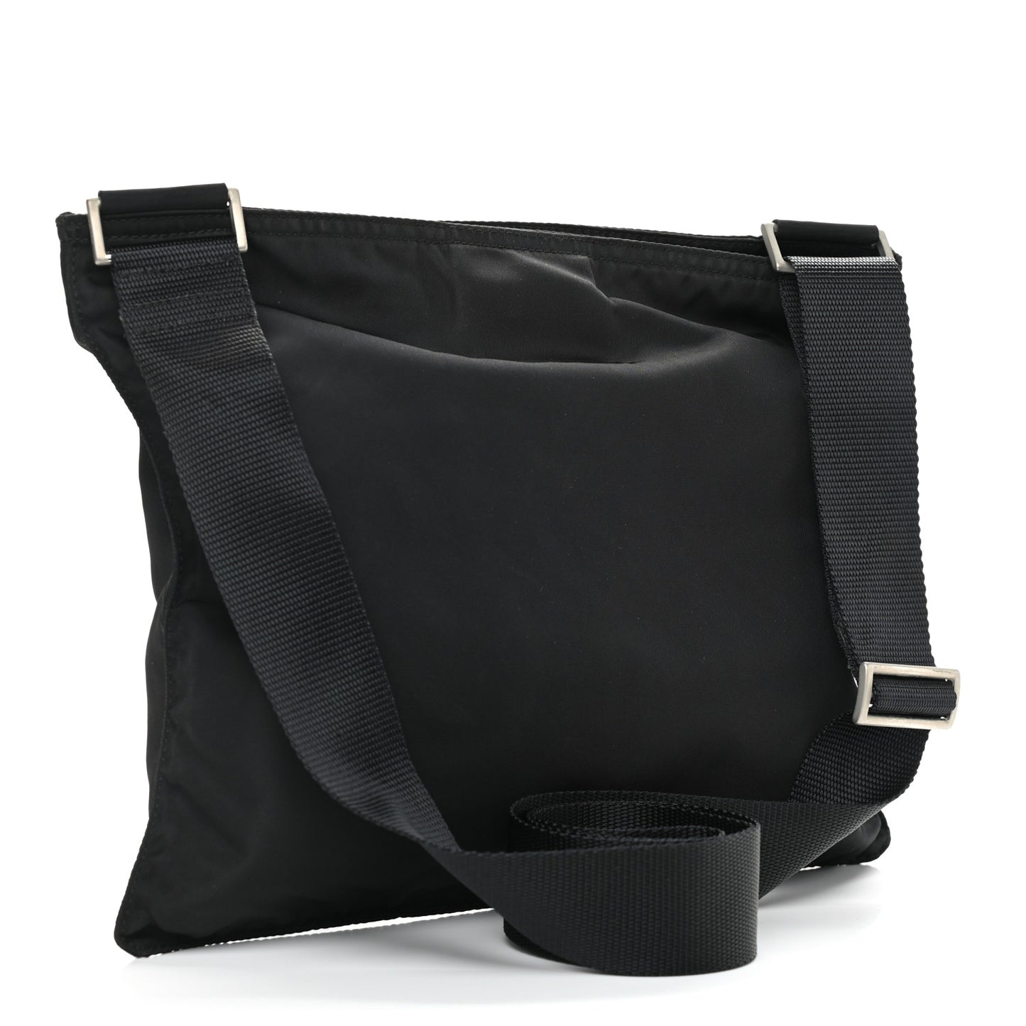 Nylon Vela Flat Messenger Bag Black