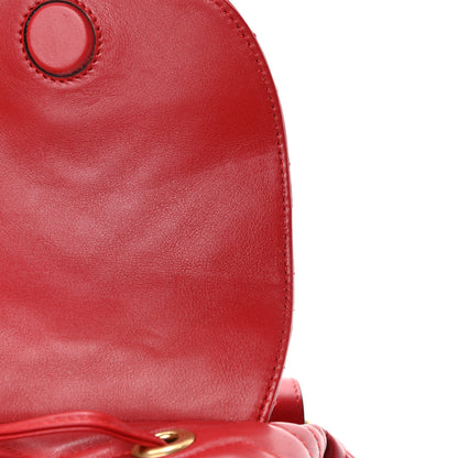 Gucci Calfskin Matelasse GG Marmont Flap Backpack Hibiscus Red 5 of 5