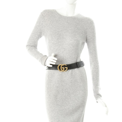 Gucci Faded Calfskin Double G 40mm Belt 80 32 Black 2 of 4