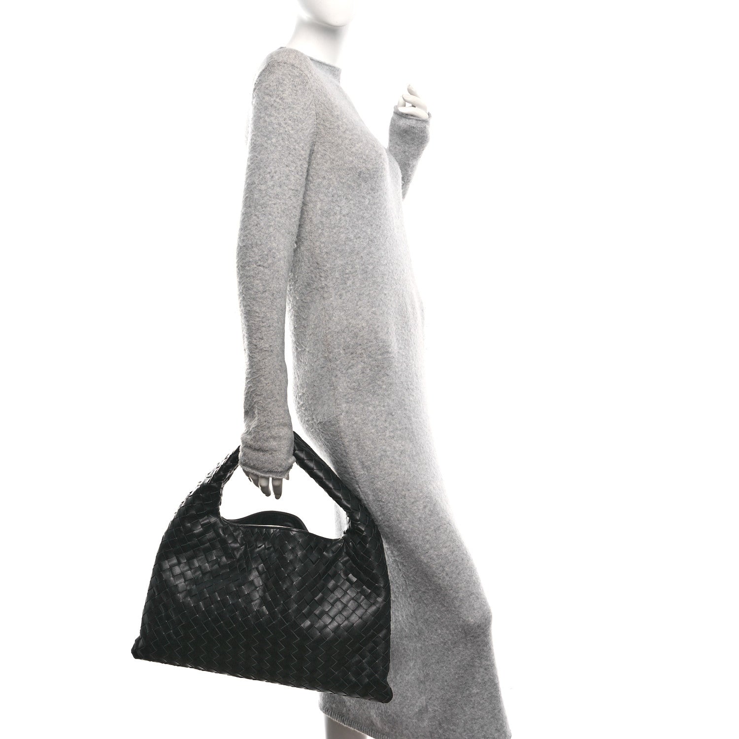 Bottega Veneta Calfskin Intrecciato Small Hop Black 2 of 10