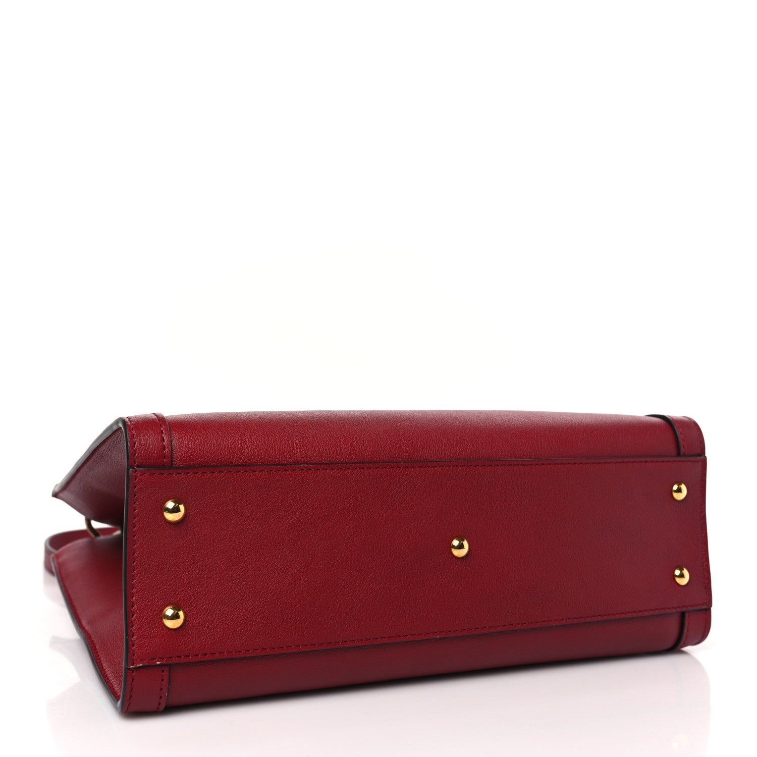 Gucci Wonka Grain Calfskin Small Diana Tote Bag Dark Red Orange Fluo 4 of 9
