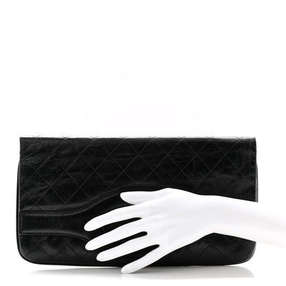 Chanel Shiny Crumpled Calfskin Large 31 Pouch Black 2 of 7