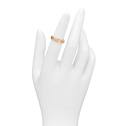 Cartier 18K Pink Gold Diamond 4mm LOVE Wedding Band Ring 49 4.75 2 of 4