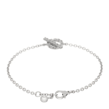 Hermes 18K White Gold Diamond Finesse Bracelet SH 2 of 4