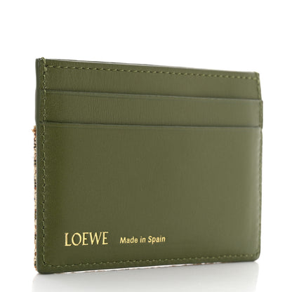 Loewe Calfskin Jacquard Anagram Cardholder Avocado Green 3 of 9