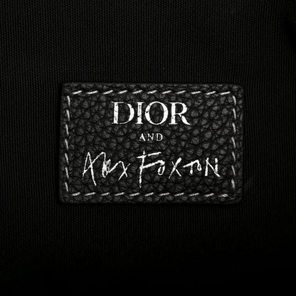 Christian Dior X SHAWN STUSSY Grained Calfskin Saddle Bag Black 6 of 12