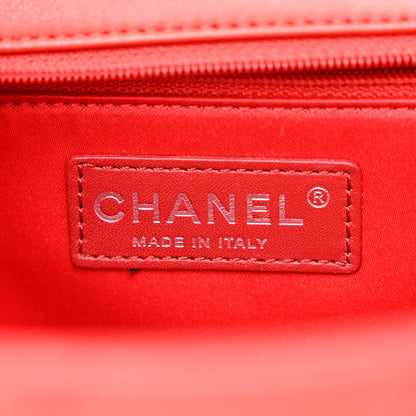 Chanel Lambskin Quilted Easy Carry Jumbo Flap Red 5 of 10