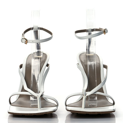 Bottega Veneta Lambskin Stretch Multi Strap 90mm Sandals 38 Optic White 2 of 8