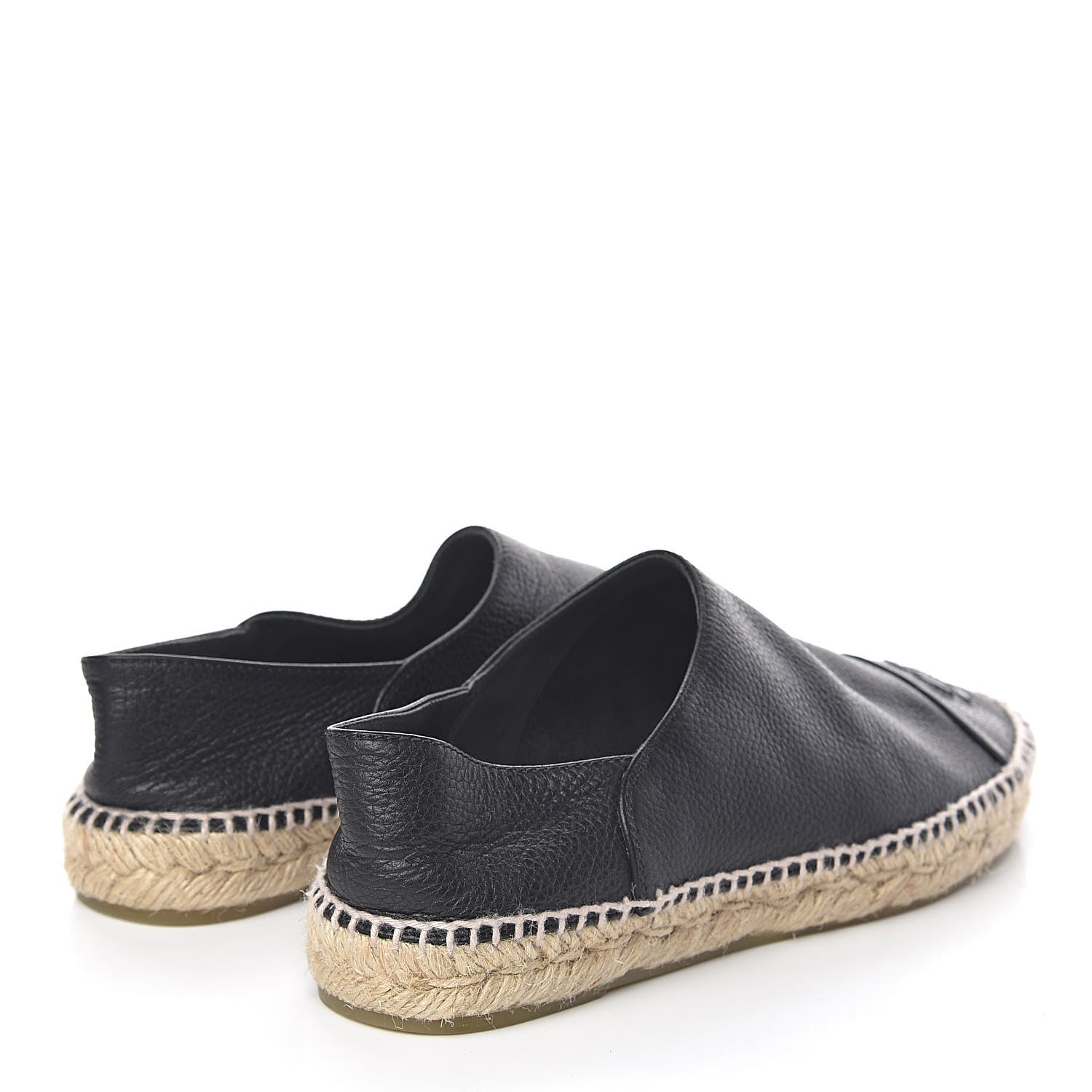 Chanel Grained Calfskin CC Espadrilles 40 Black 4 of 9