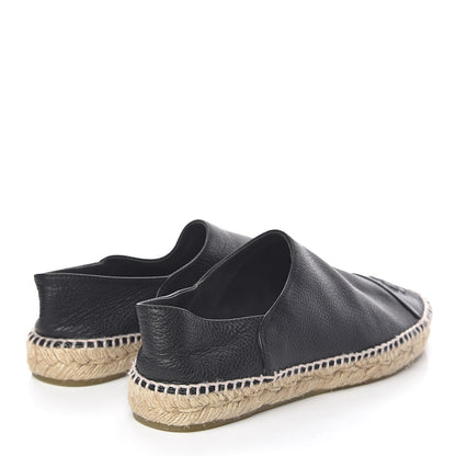 Chanel Grained Calfskin CC Espadrilles 40 Black 4 of 9