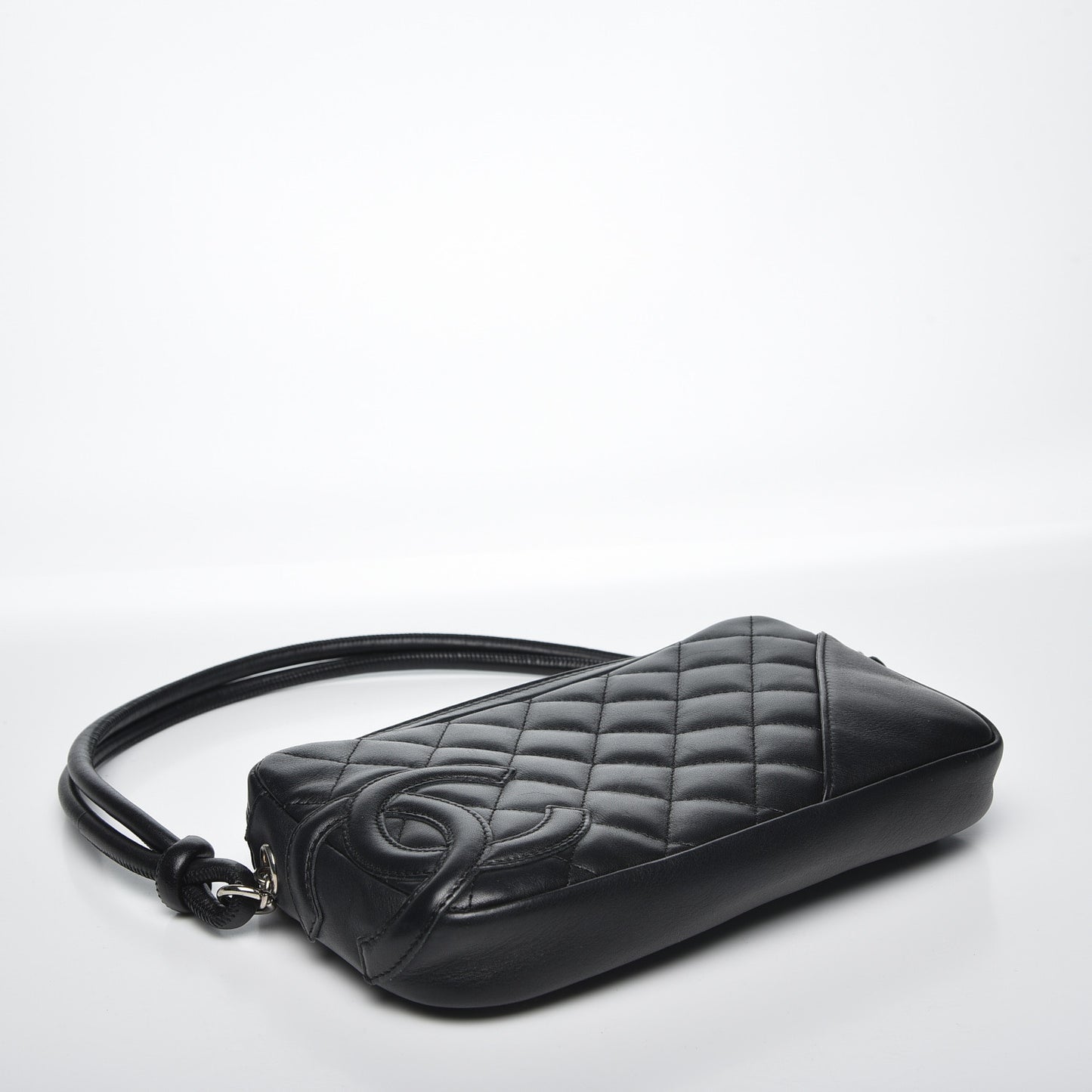 Calfskin Quilted Cambon Pochette Black