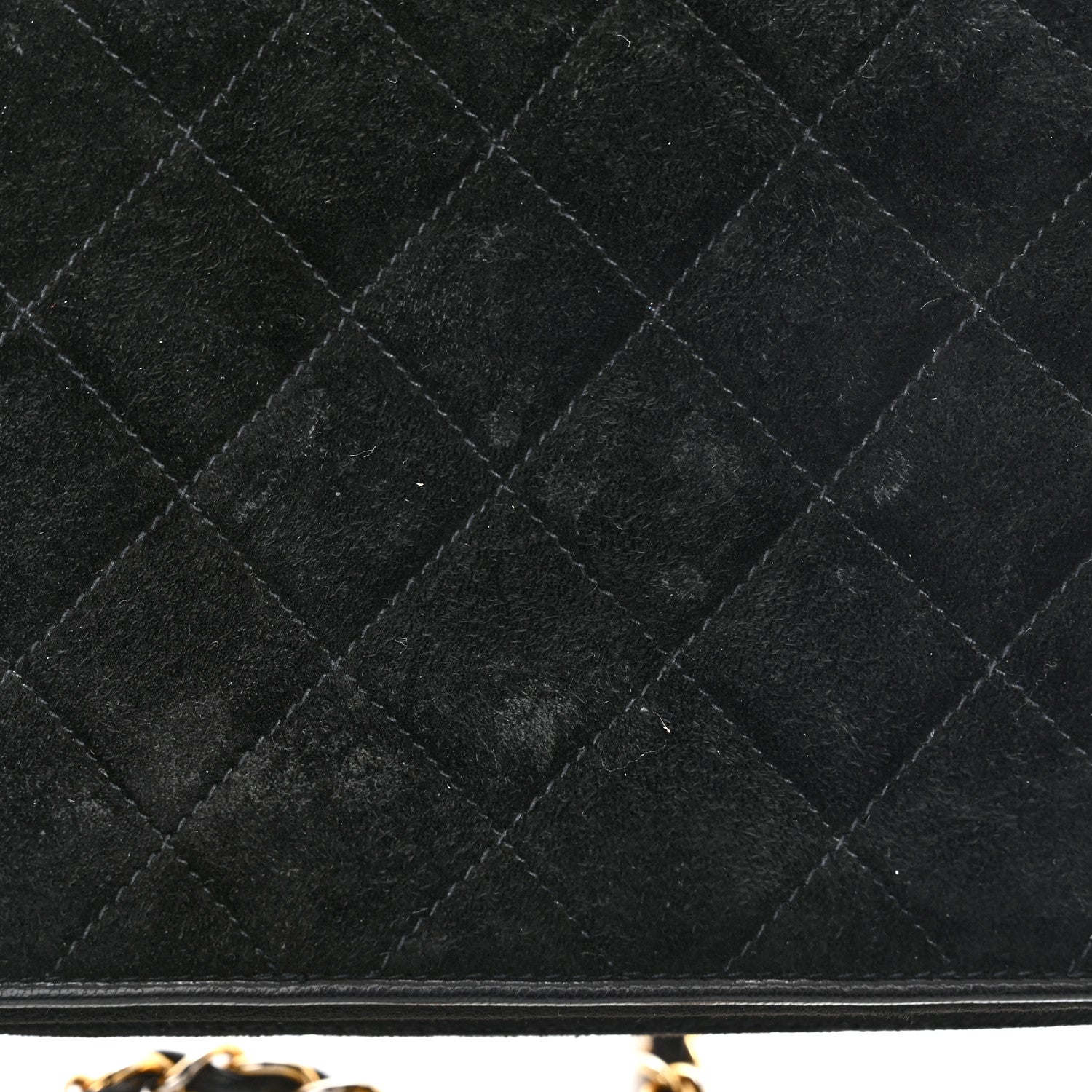 Chanel Suede Quilted CC Small Single Flap Black 13 of 15