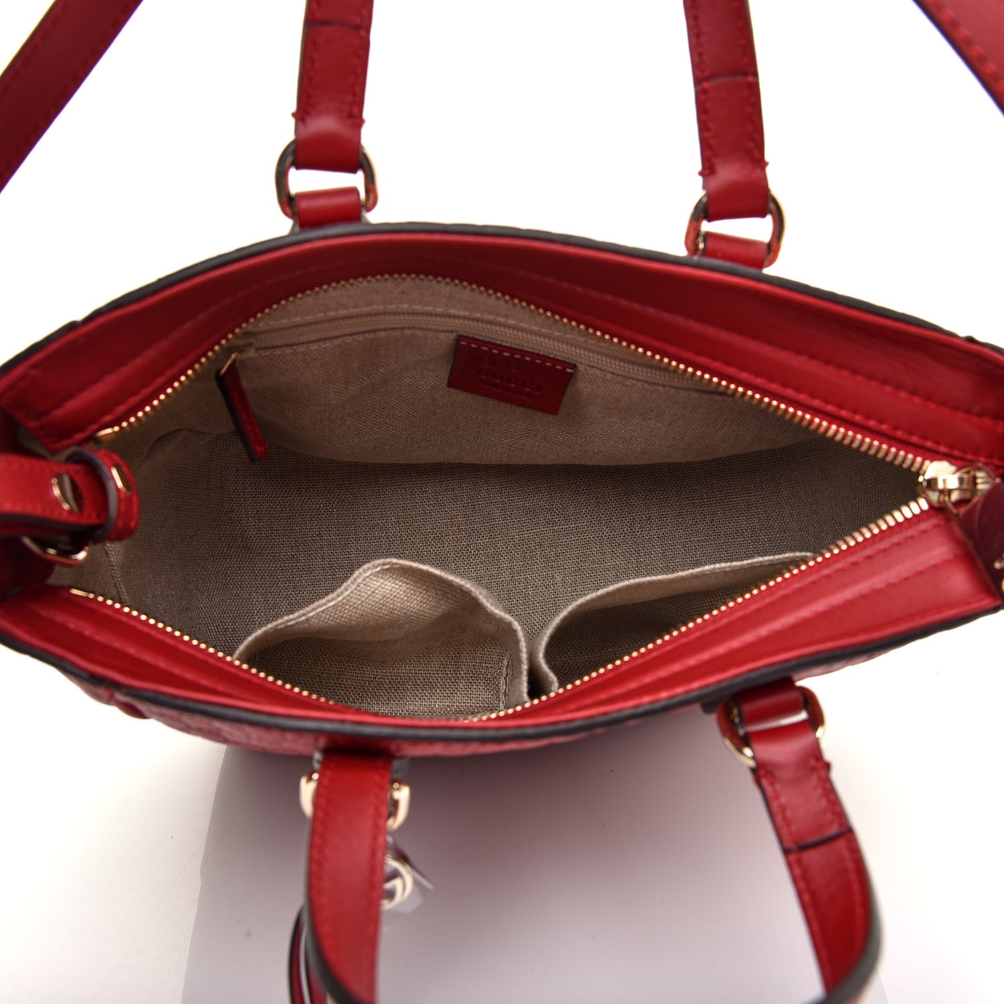 Microguccissima Small Bree Tote Red