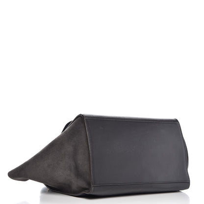 Celine Smooth Calfskin Suede Medium Trapeze Black 5 of 9