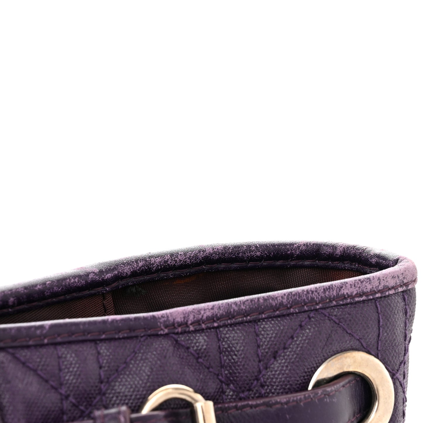 Coated Canvas Cannage Medium Panarea Tote Purple