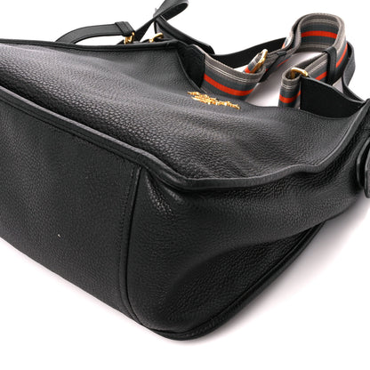 Prada Vitello Daino Double Strap Messenger Black 11 of 11