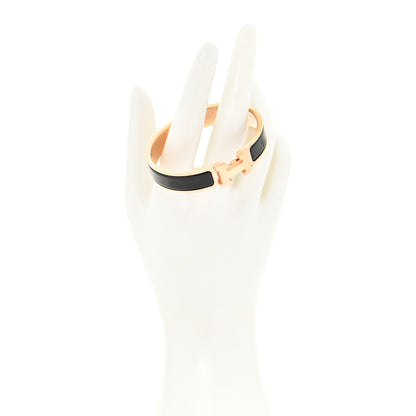 Hermes Enamel Narrow Clic Clac H Bracelet PM Black 2 of 6