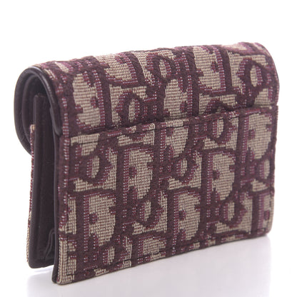 Christian Dior Oblique Saddle Card Holder Bordeaux 3 of 7