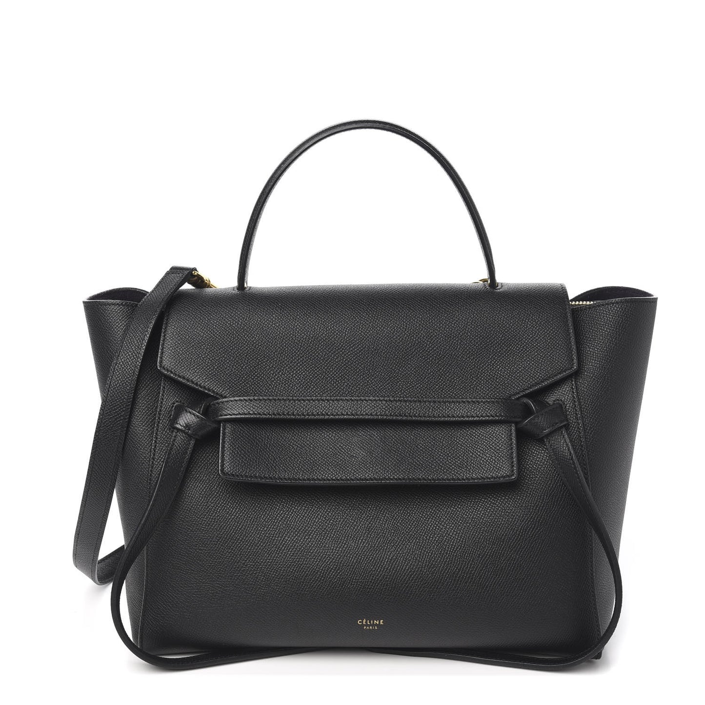 Grained Calfskin Mini Belt Bag Black