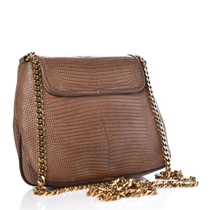 Gucci Lizard Small 1973 Chain Shoulder Bag Brown 3 of 11