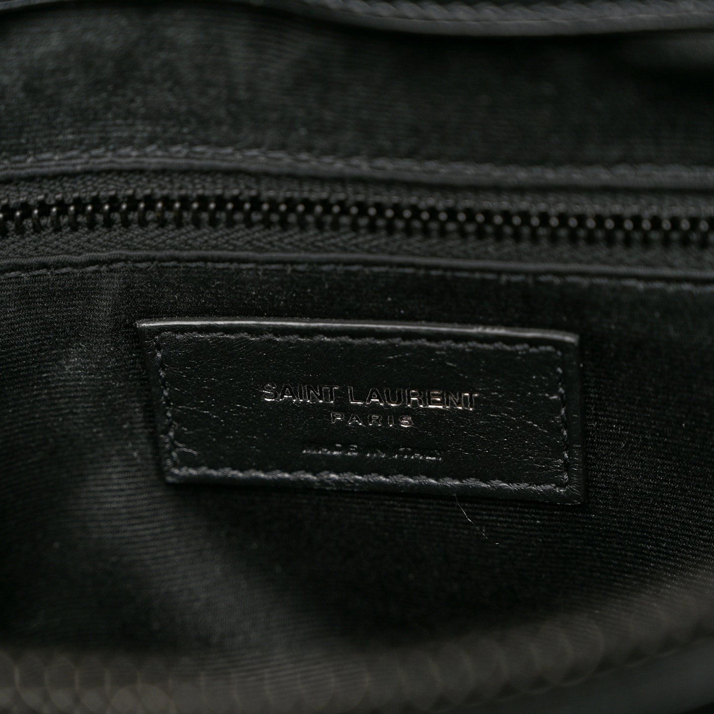 Calfskin Y Quilted Monogram Monochrome Medium Loulou Chain Satchel Black