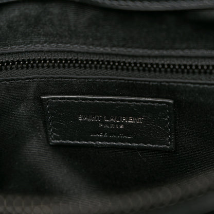 Saint Laurent Calfskin Y Quilted Monogram Monochrome Medium Loulou Chain Satchel Black 6 of 10