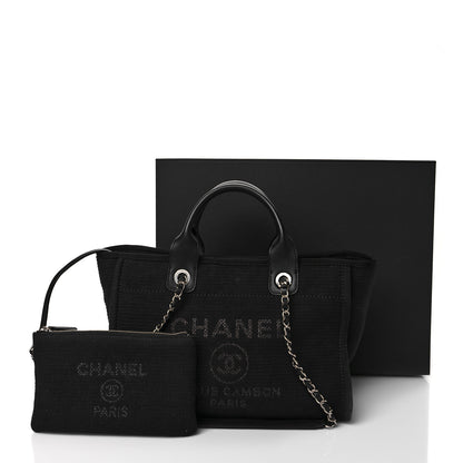 Chanel Mixed Fibers Small Deauville Tote Black 11 of 11