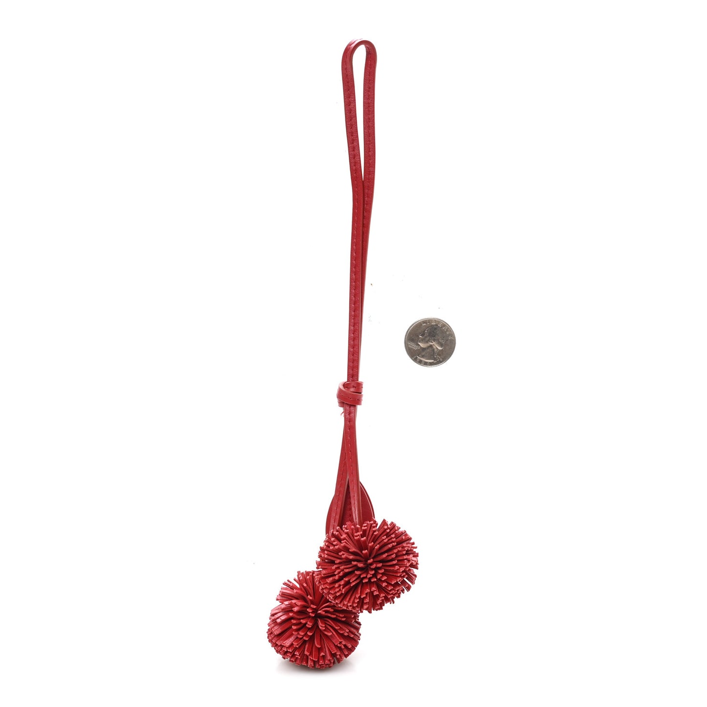 Calfskin Trick Bag Charm Red