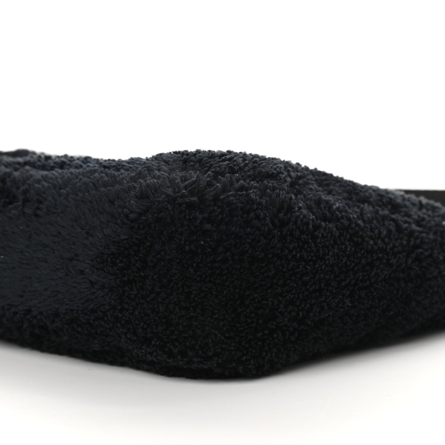 Terry Cloth Mini Re-Edition 2000 Bag Black White